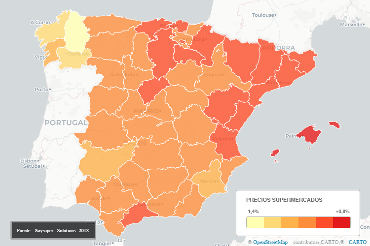 ¿Cómo evolucionan los precios de los supermercados en España?